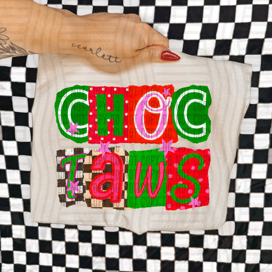 CHOCTAWS RED & GREEN CHECKERS