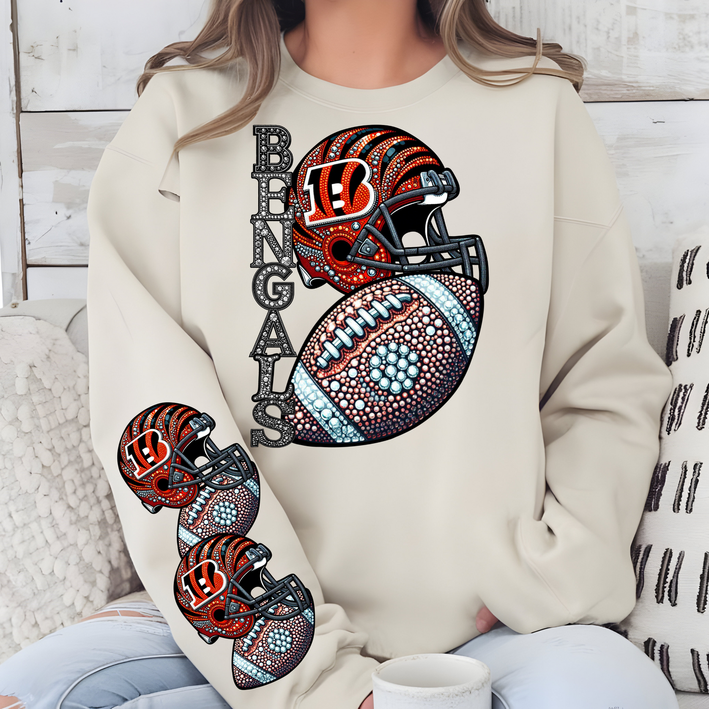 Diamond Studded - Bengals - CHEST