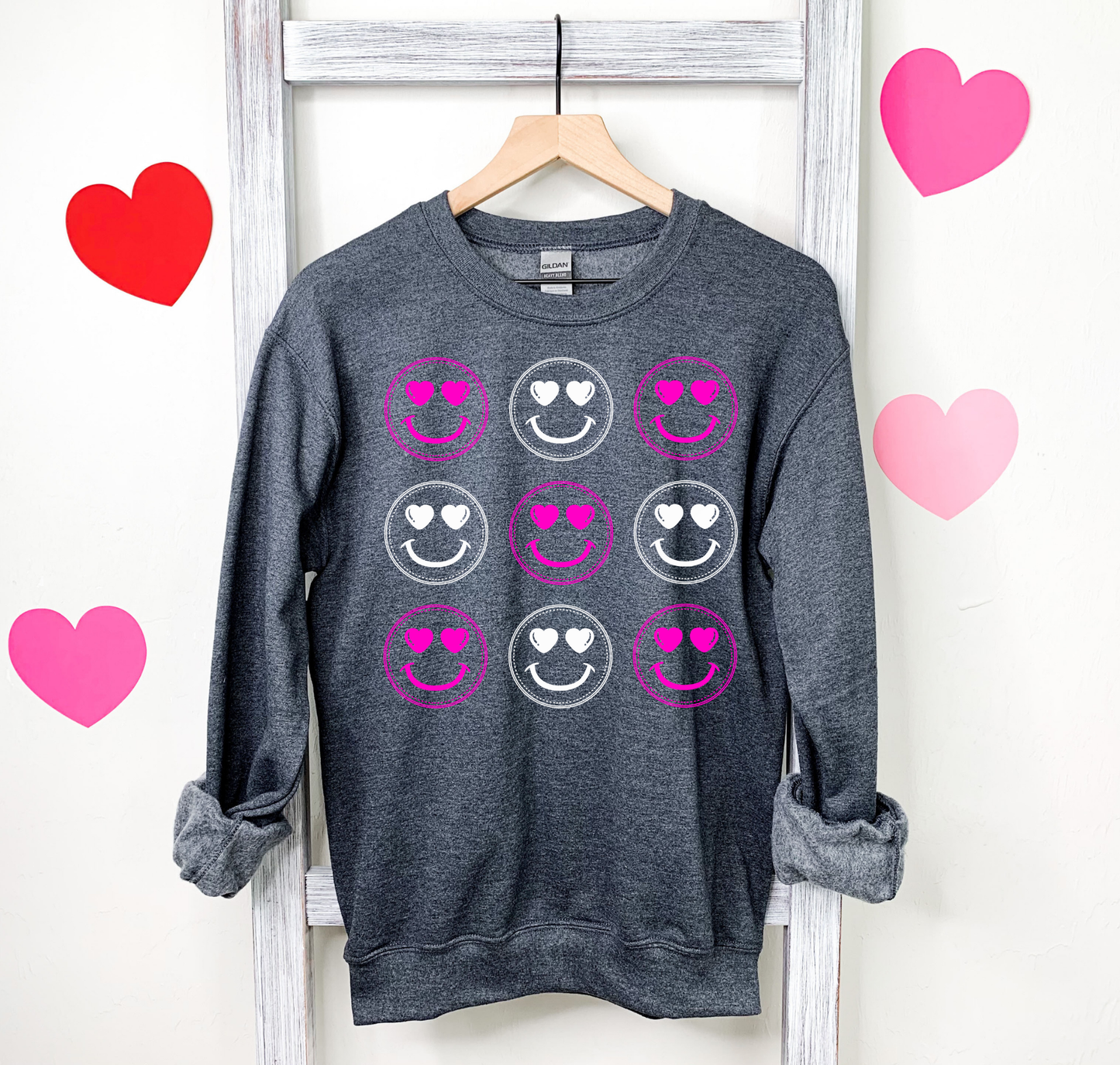 Pink & White Smiley Face