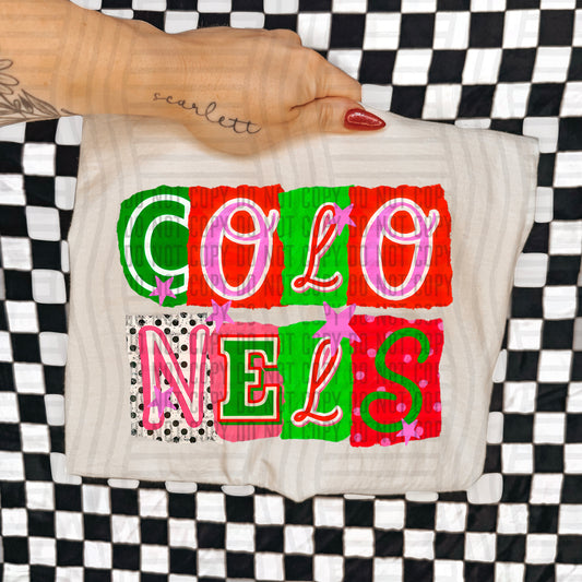 COLONELS RED & GREEN CHECKERS