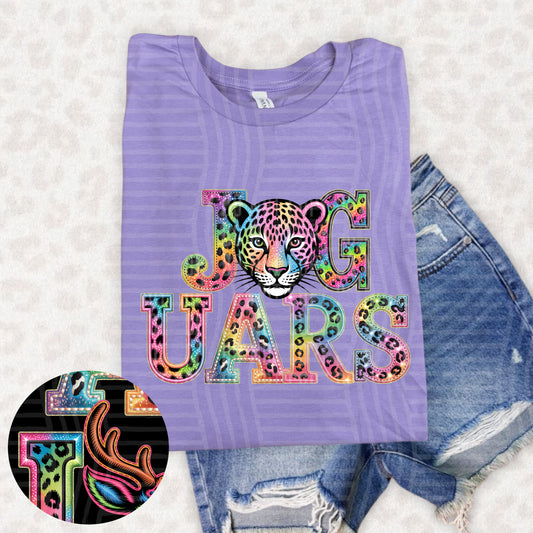 Jaguars (pink neon leopard)