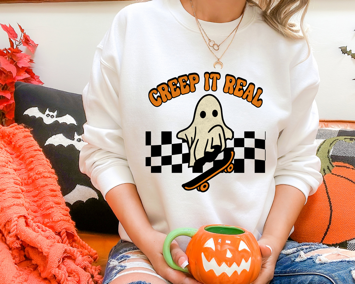 Creep it real ghost skateboard