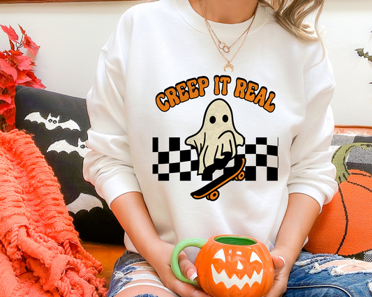 Creep it real ghost skateboard