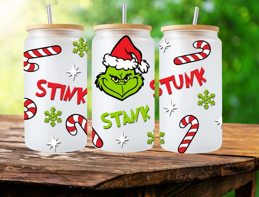 Grinch Stink Stank Stunk Candy Canes - UV Libby Wrap