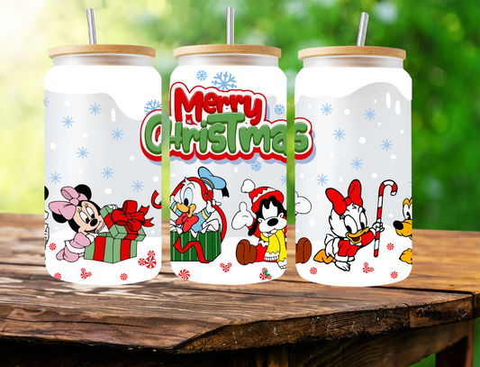 Merry Christmas Mickey and Friends RED/GREEN - UV Libby Wrap