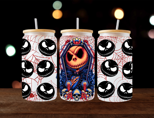 Jack Skellington & red spider webs - UV Libby Wrap
