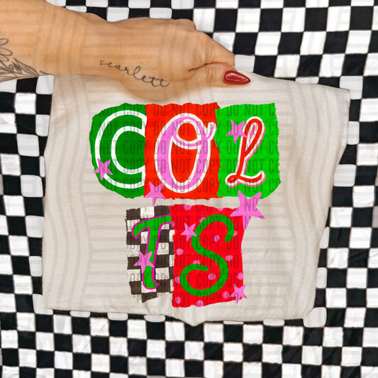 COLTS RED & GREEN CHECKERS