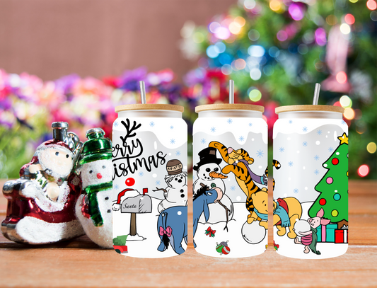 Pooh and Friends Merry Christmas Snowman - UV Libby Wrap