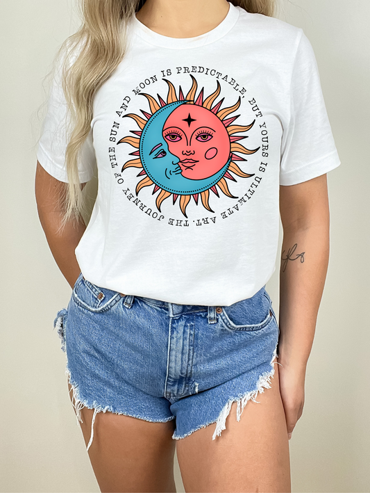 The journey of the sun and moon is predictable-red & blue
