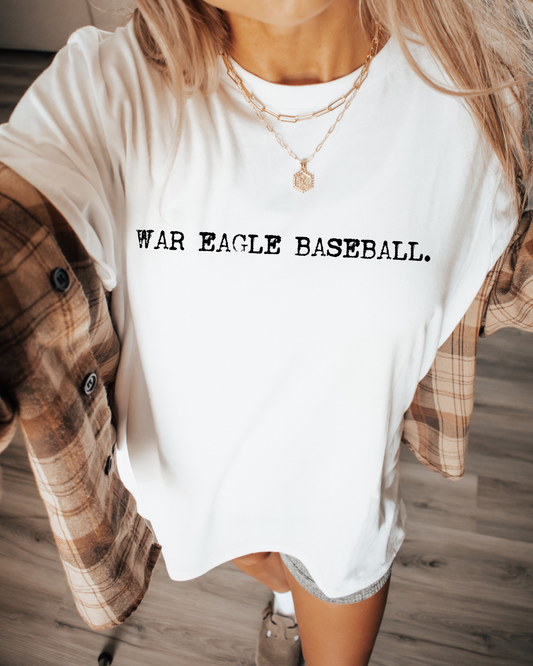 War Eagle Baseball Black Font
