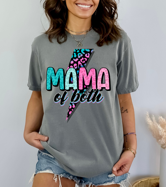 Mama of both, pink and blue cheetah print