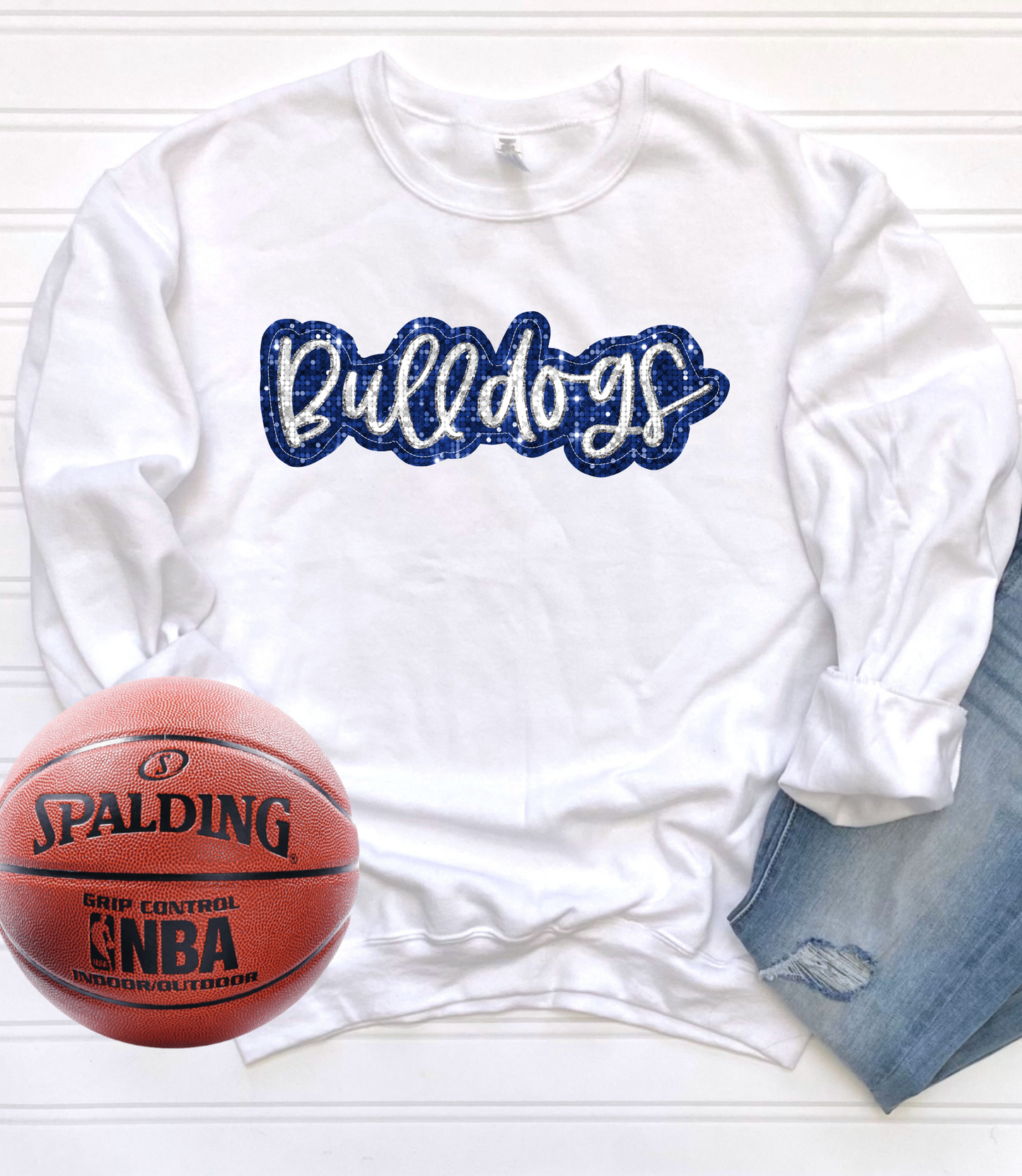 Bulldogs - blue glitter
