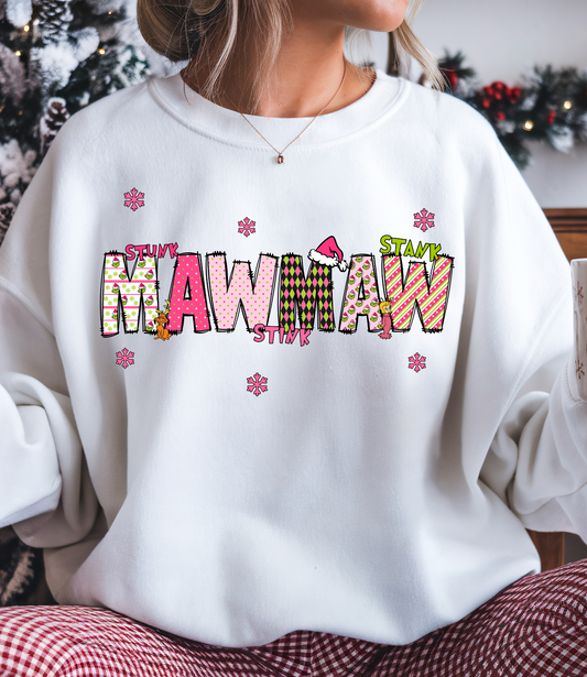 MawMaw Grinch Christmas Doodle