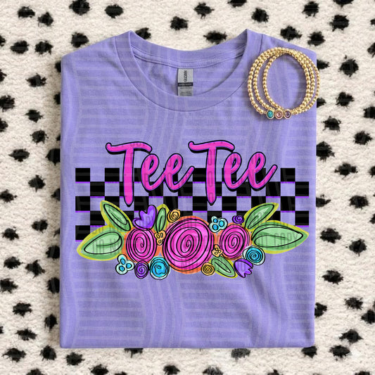 TEETEE CHECKERS FLOWERS