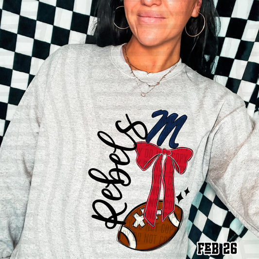 REBELS FOOTBALL BOW
