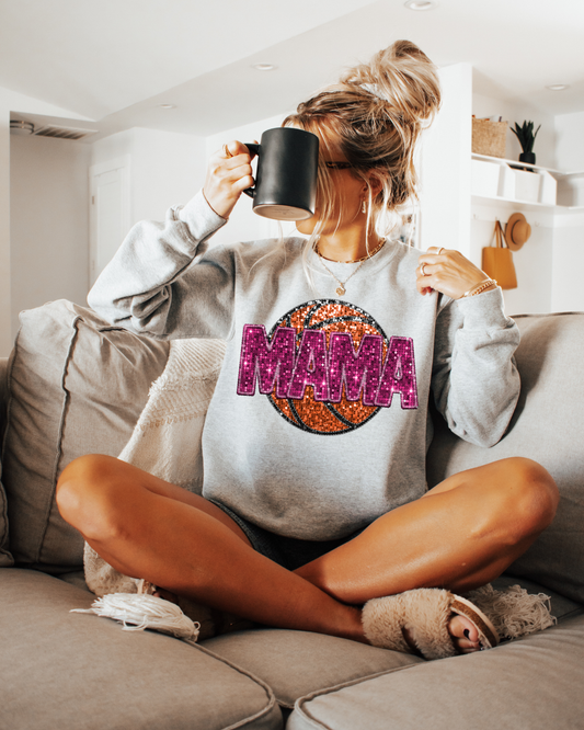 Mama Pink Glitter Basketball