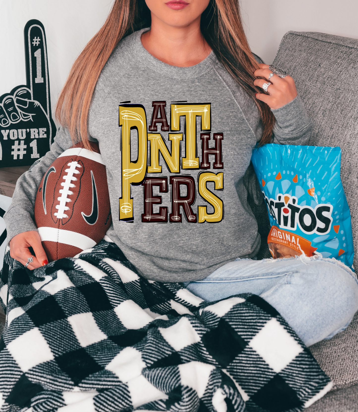Panthers (DK MAROON/GOLD) - DTF Print