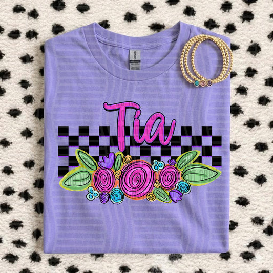 TIA CHECKERS FLOWERS