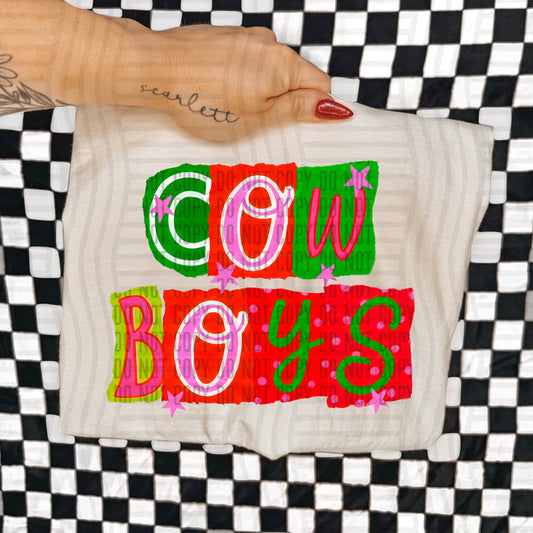 COWBOYS RED & GREEN CHECKERS