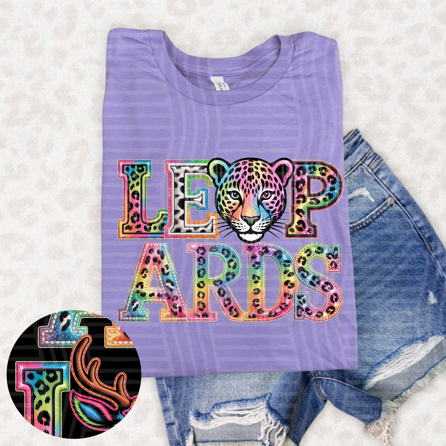 Leopards (pink neon leopard)