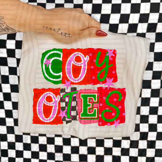 COYOTES RED & GREEN CHECKERS