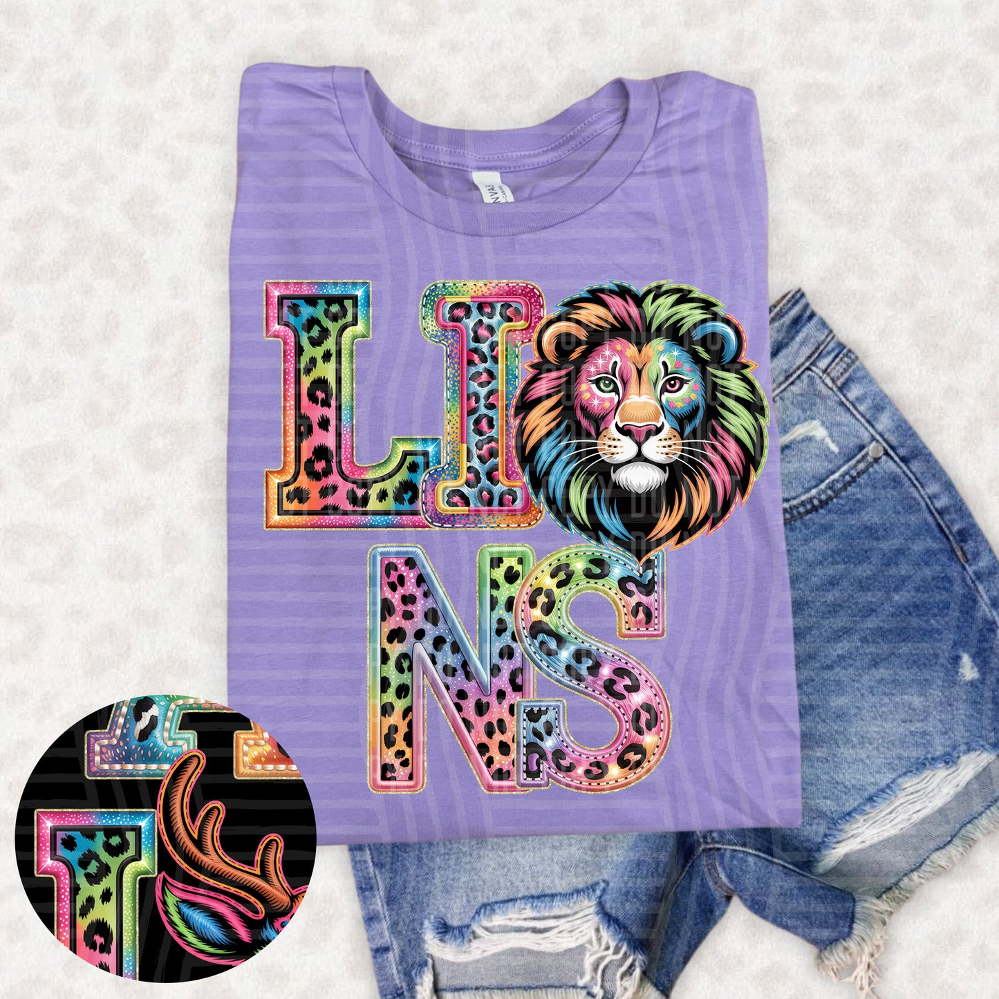 Lions (pink neon leopard)