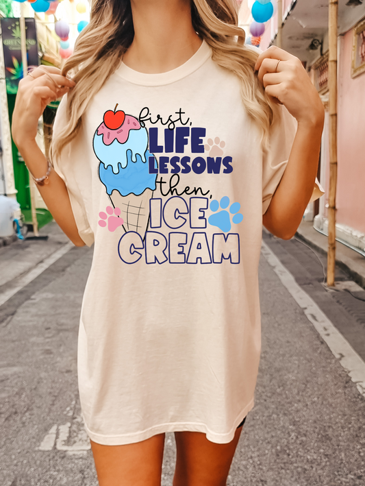 First life lessons, then ice cream