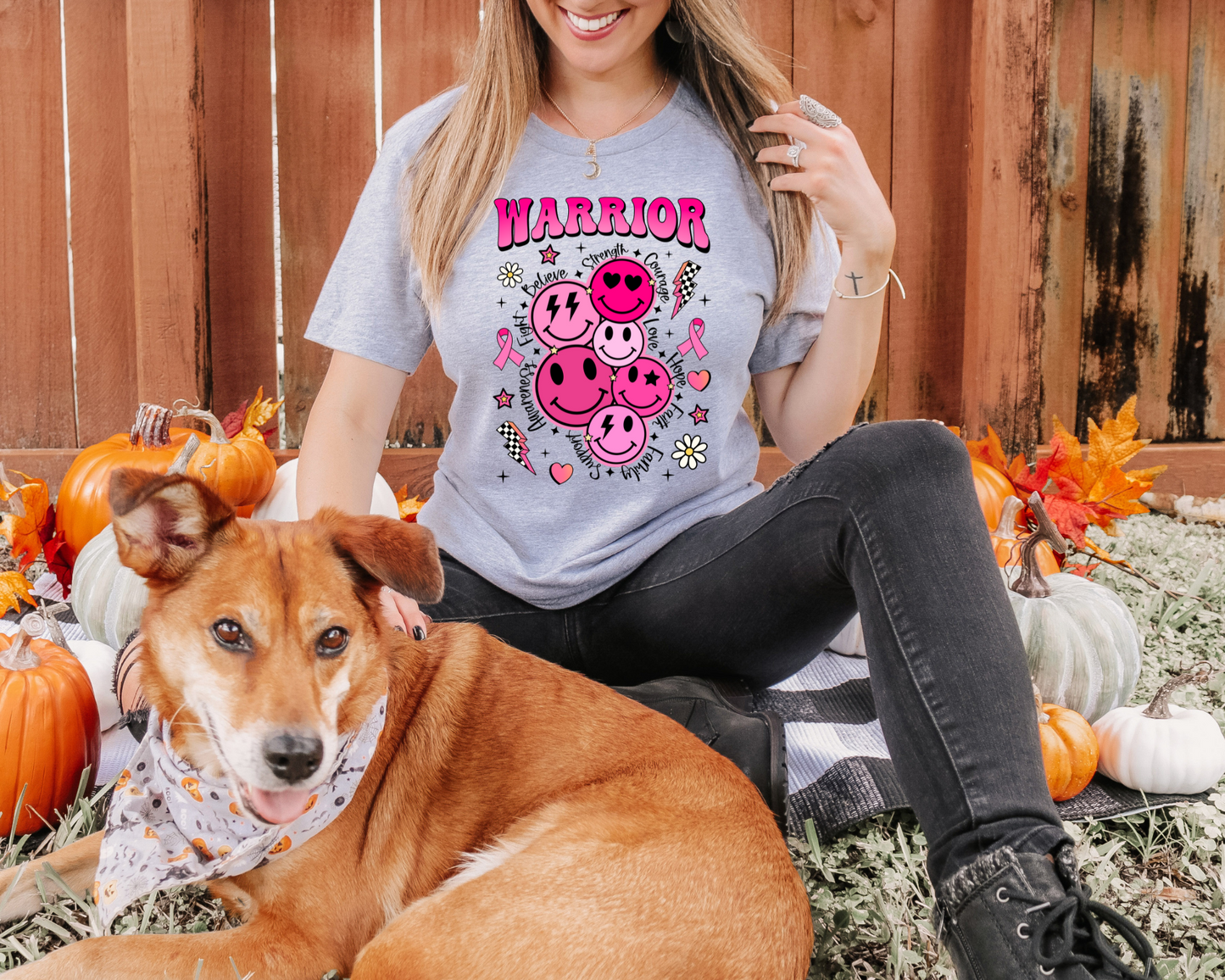 Warrior with pink smiley's