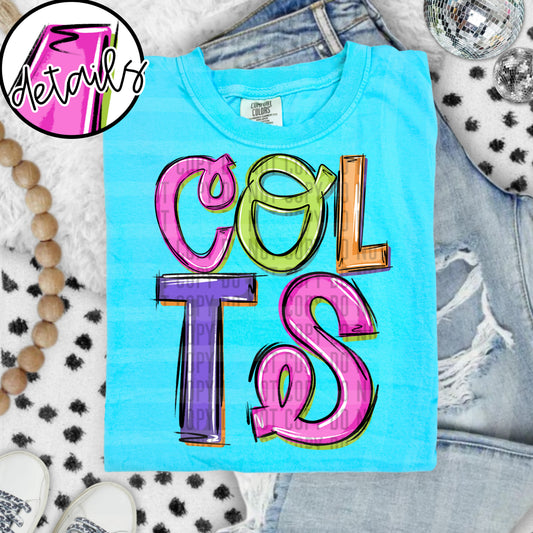 DOODLE COLORFUL COLTS