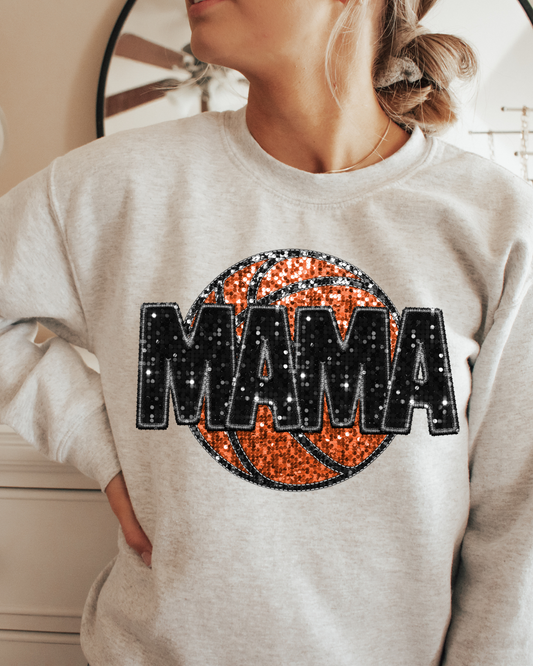 Mama Black Glitter Basketball