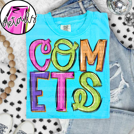 DOODLE COLORFUL COMETS