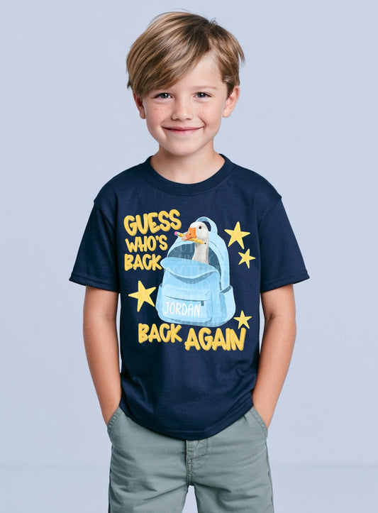 Personalized Goose Guess Who's Back - BOY