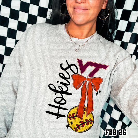 VIRGINIA TECH HOKIES SOFTBALL BOW