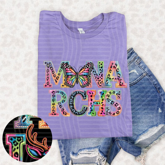 Monarchs (pink neon leopard)