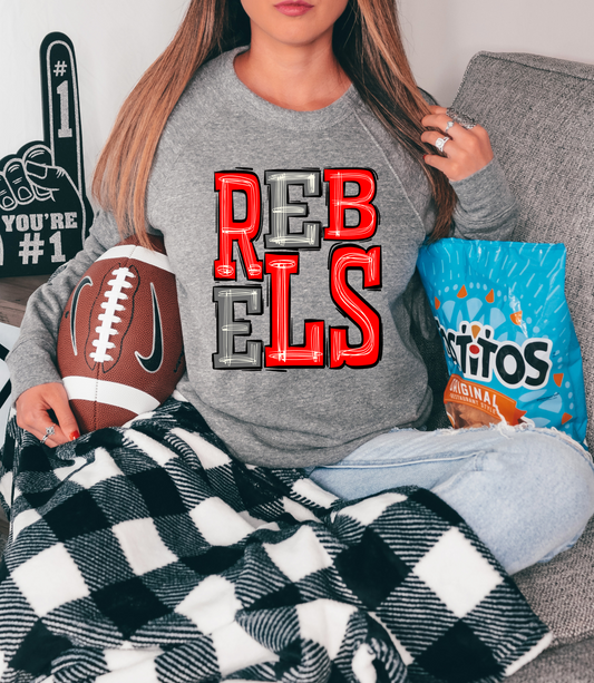 Rebels (RED/GREY) - DTF Print