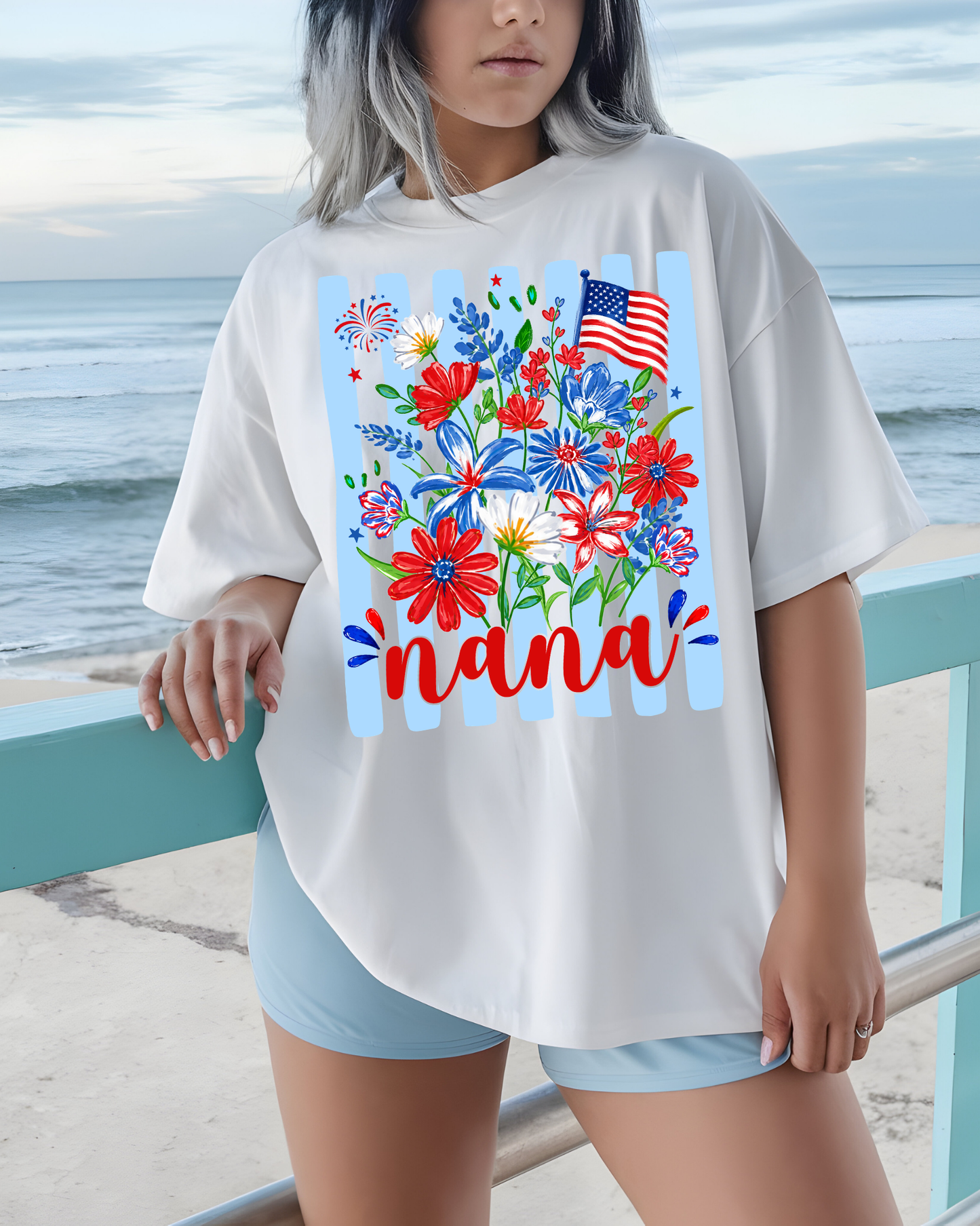 Nana Floral Stripes