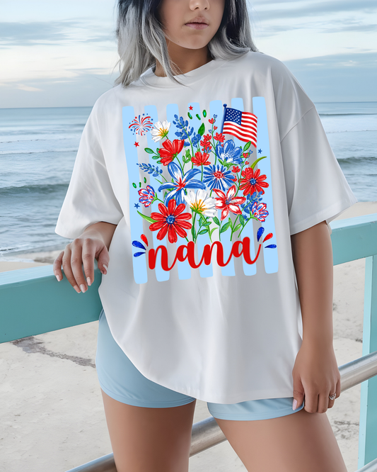 Nana Floral Stripes