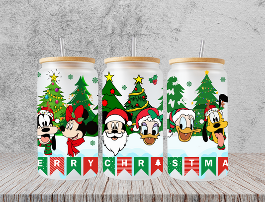 Merry Christmas Flags Mickey and Friends - UV Libby Wrap