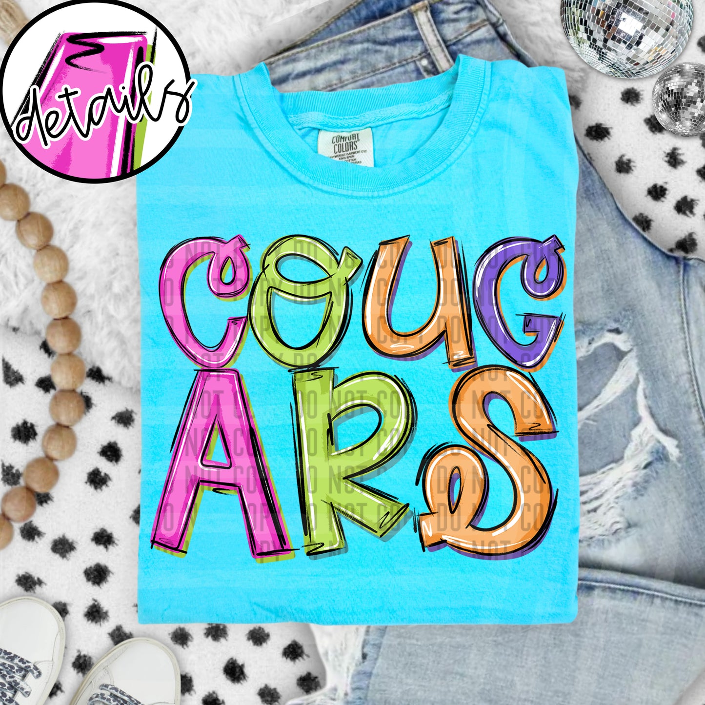 DOODLE COLORFUL COUGARS