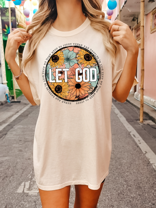 Let Go Let God Floral