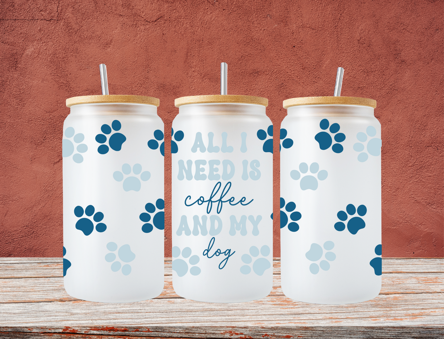 All I need is coffee and my dog - UV Libby Wrap