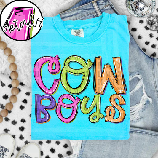 DOODLE COLORFUL COWBOYS