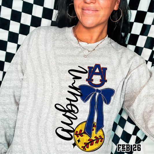 AUBURN SOFTBALL BOW