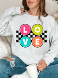 LOVE Circles BLK Checker - DTF Transfer