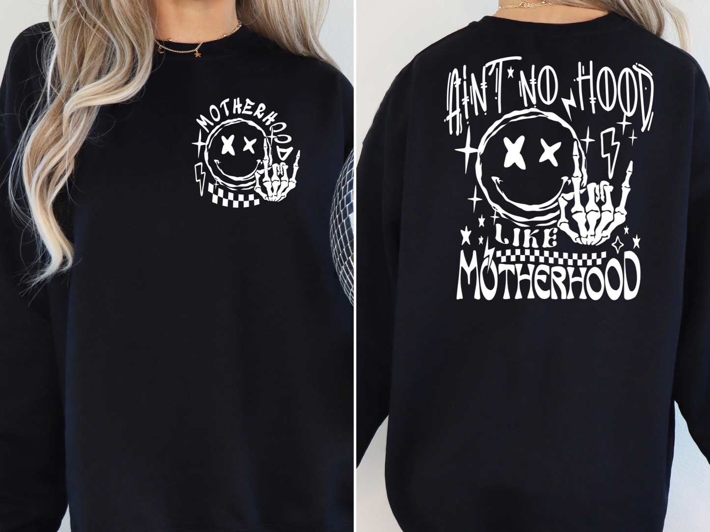Aint no hood for Motherhood - WHITE - FRONT