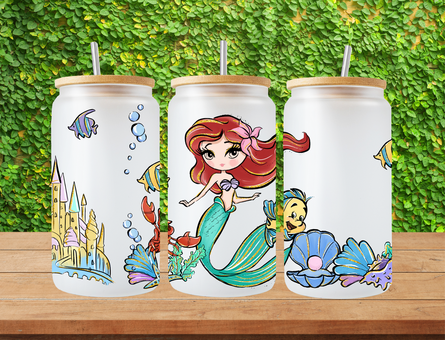 Ariel, flounder and Sebastian - UV Libby Wrap