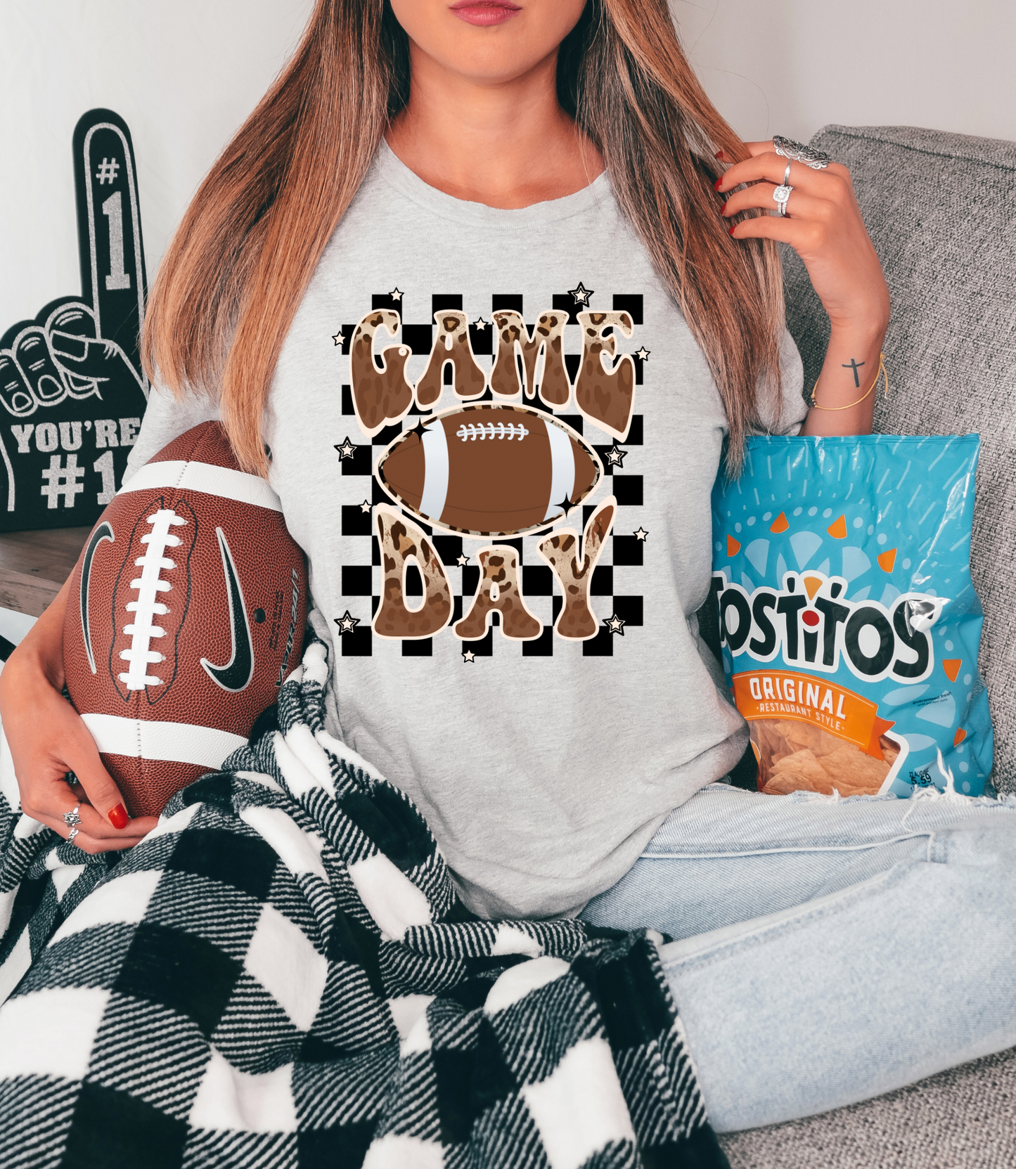 Game day checkered-football