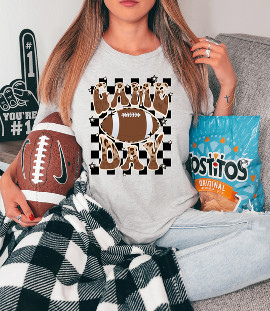 Game day checkered-football