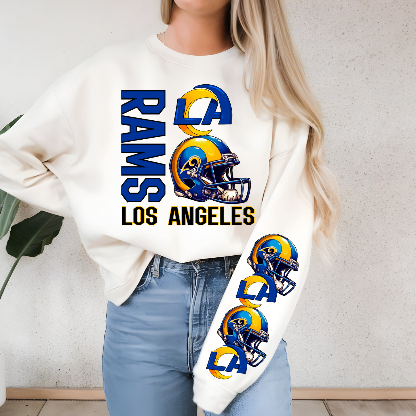 Los Angeles Rams Helmet And Logo-Chest