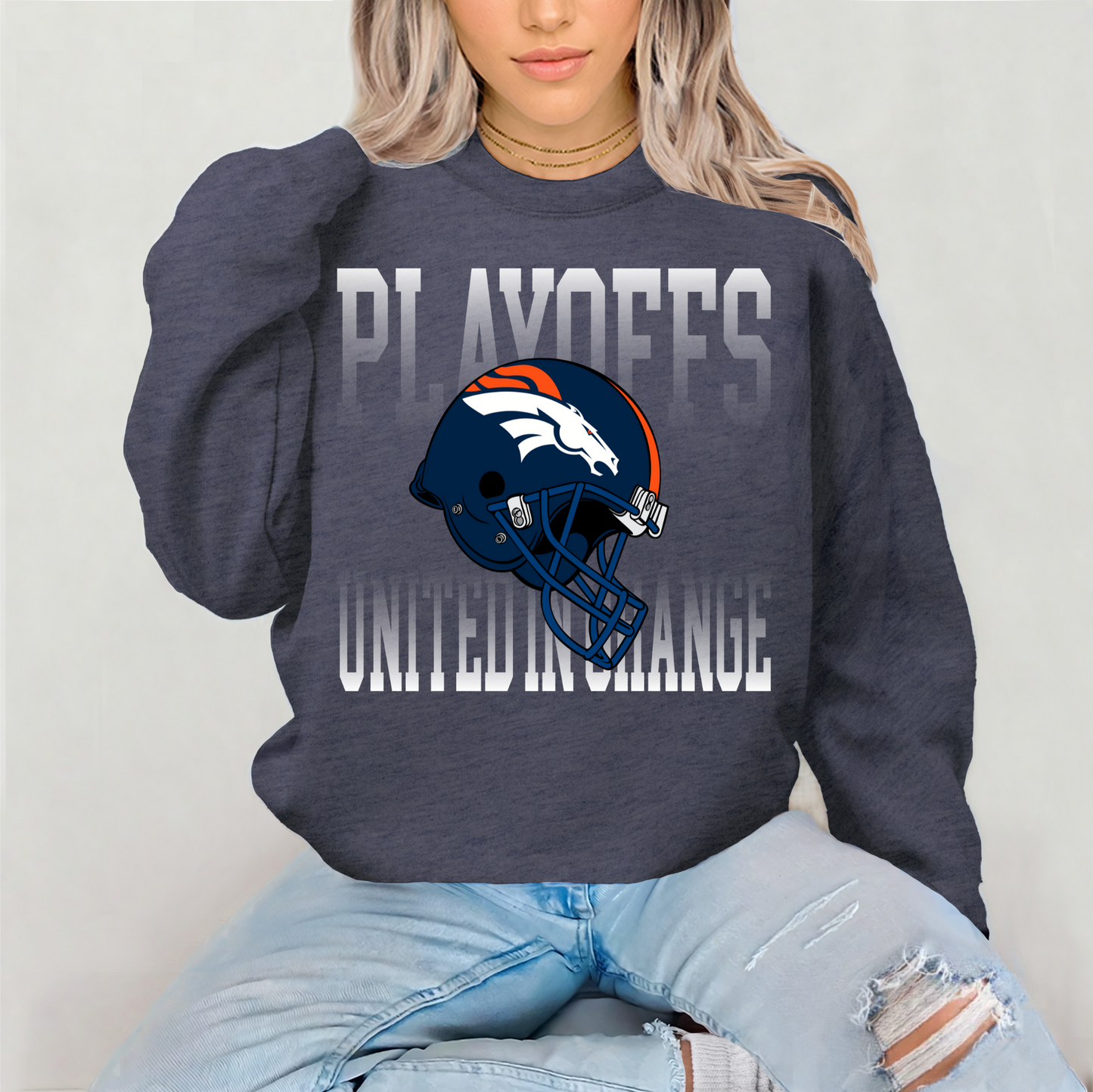 Broncos United In Orange Playoffs Faded